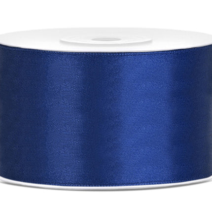 Ruban de satin bleu foncé 38mm 25m