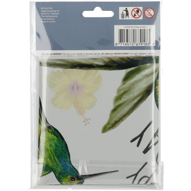 Ballon à l'hélium Happy Birthday Oiseau vide 45cm