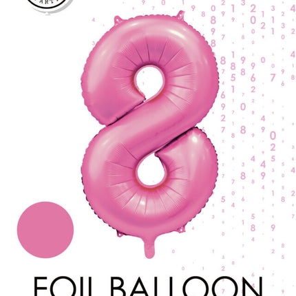 Ballon à figures roses 8 ans Gloss 86cm