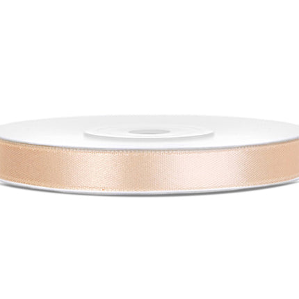 Ruban Satin Vanille Crème 6mm 25m
