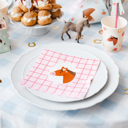 Serviettes de table cheval 33cm 12pcs