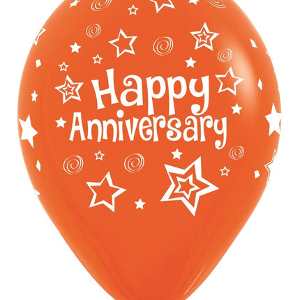 Ballons Happy Anniversary Mix 30cm 25pcs