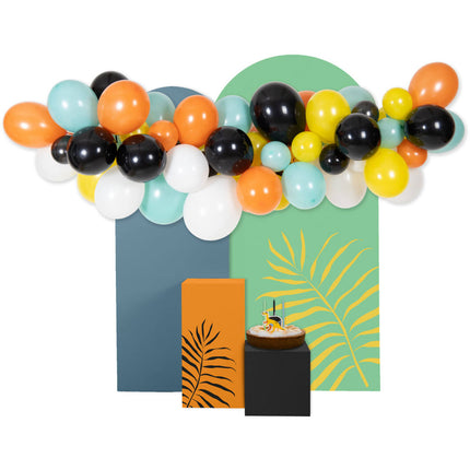 Arche de ballons colorés Dino