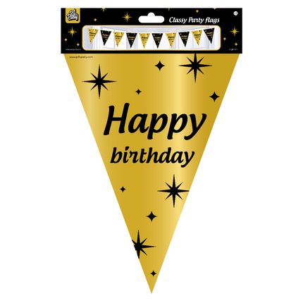 Flagline Happy Birthday Or Noir 10m