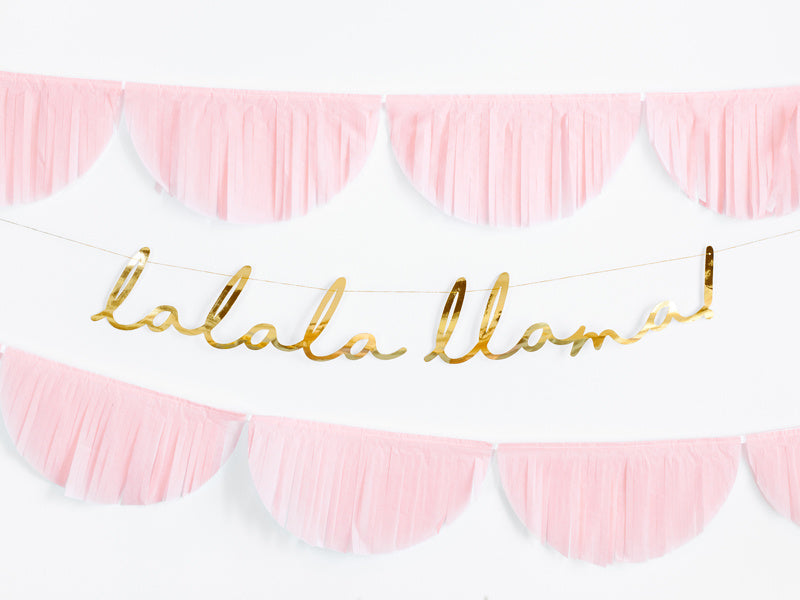 Bannière Lalala Llama Or 82cm