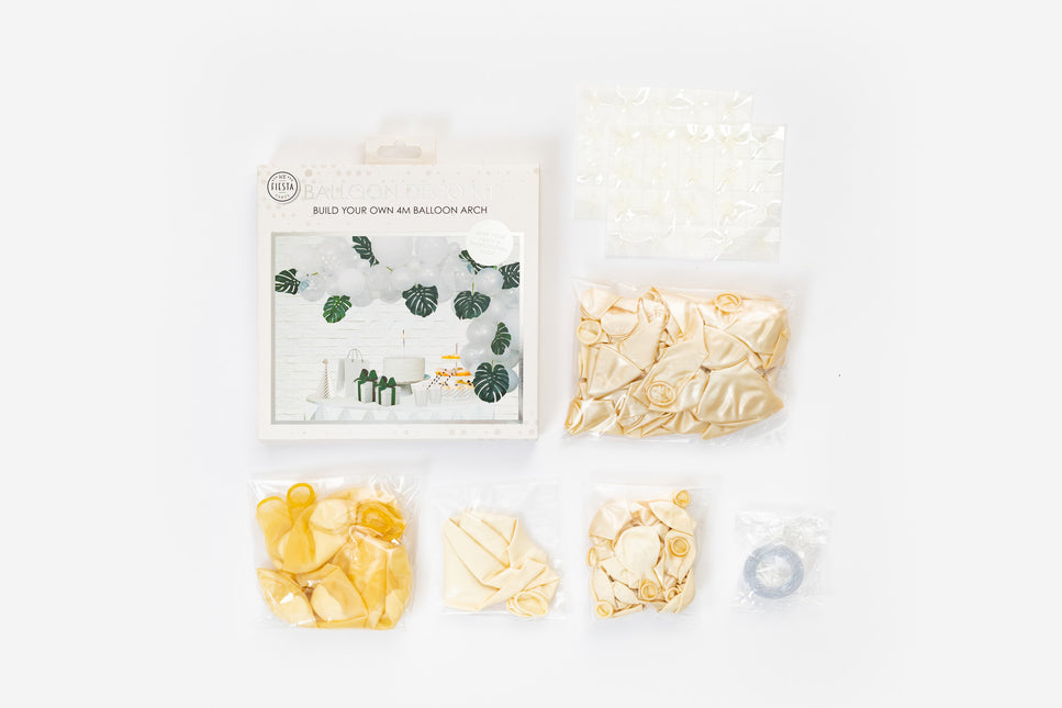 Arche de ballons fait maison Set blanc 4m