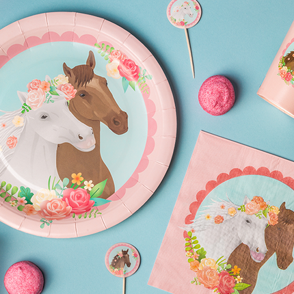 Serviettes de table cheval 16cm 16pcs