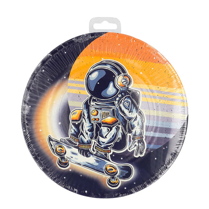 Assiettes de fête de l'espace en papier 23cm 8pcs