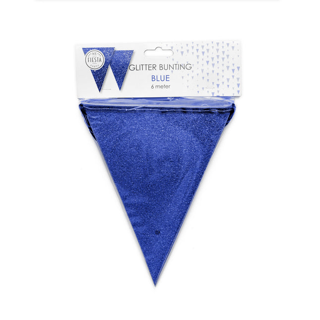 Flagline bleue pailletée 6m