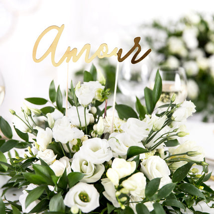 Décor de gâteau Amour Gold 22.5cm