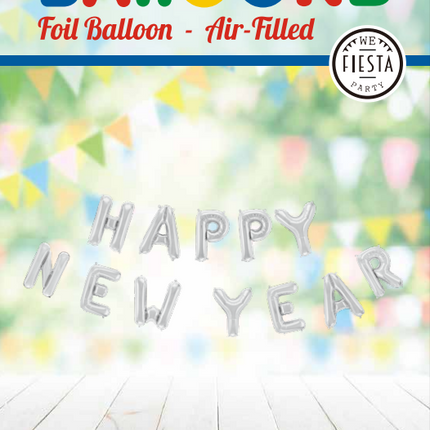 Lettre en bandoulière Happy New Year Argent