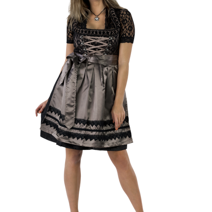 Noir Marron Robe Dirndl Oktoberfest Dames