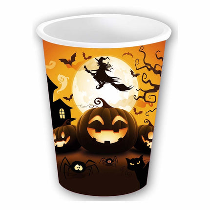 Tasses d'Halloween Citrouille 240ml 6pcs
