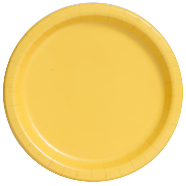 Assiettes jaunes 22cm 8pcs