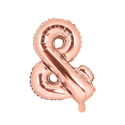 Ballon de baudruche Lettre & Or Rose Vide 35cm