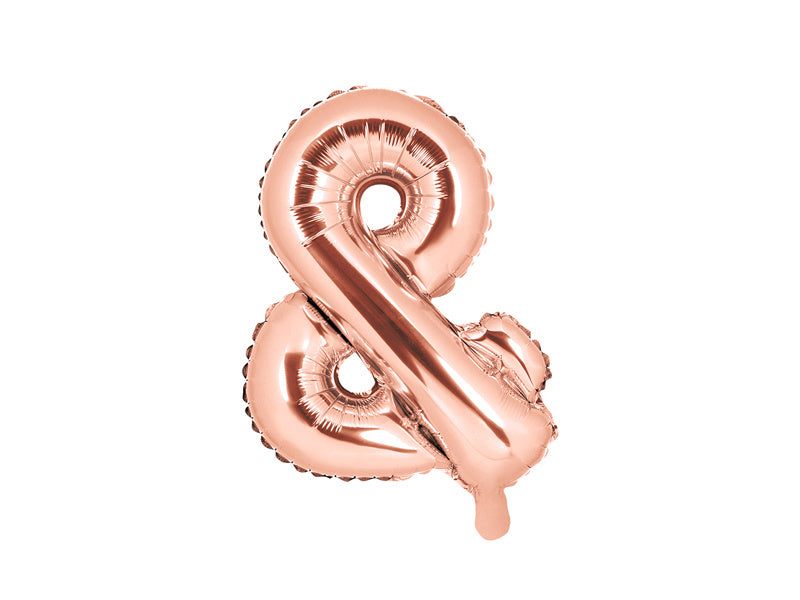 Ballon de baudruche Lettre & Or Rose Vide 35cm