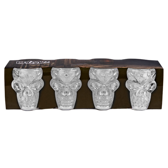 Verres à shot d'Halloween Crâne 50ml 4pcs