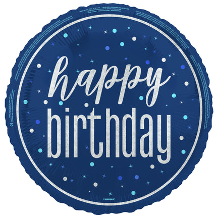 Bon anniversaire Ballon à l'hélium bleu vide 45cm