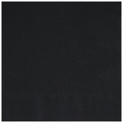 Serviettes de table noires 2 couches 25cm 20pcs
