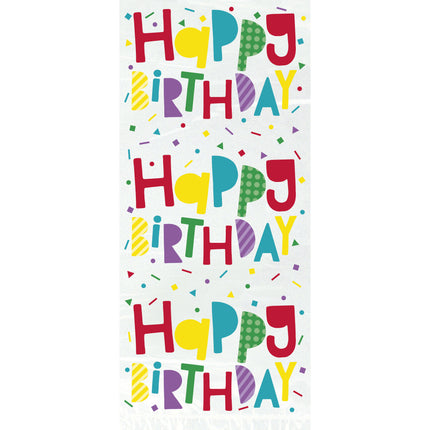 Sacs en cellophane Joyeux anniversaire 28cm 20pcs