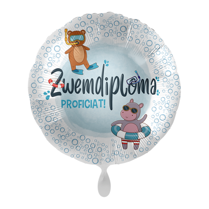 Diplôme de natation Ballon à l'hélium Félicitations Vide 43cm