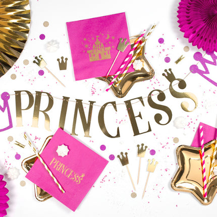 Assiettes dorées étoile 18cm 6pcs