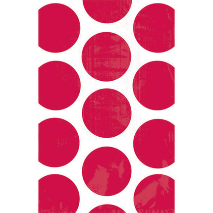 Sacs de partage blancs à pois rouges 10pcs