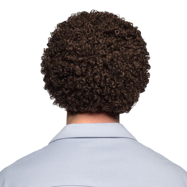 Perruque brune foncée Boucles