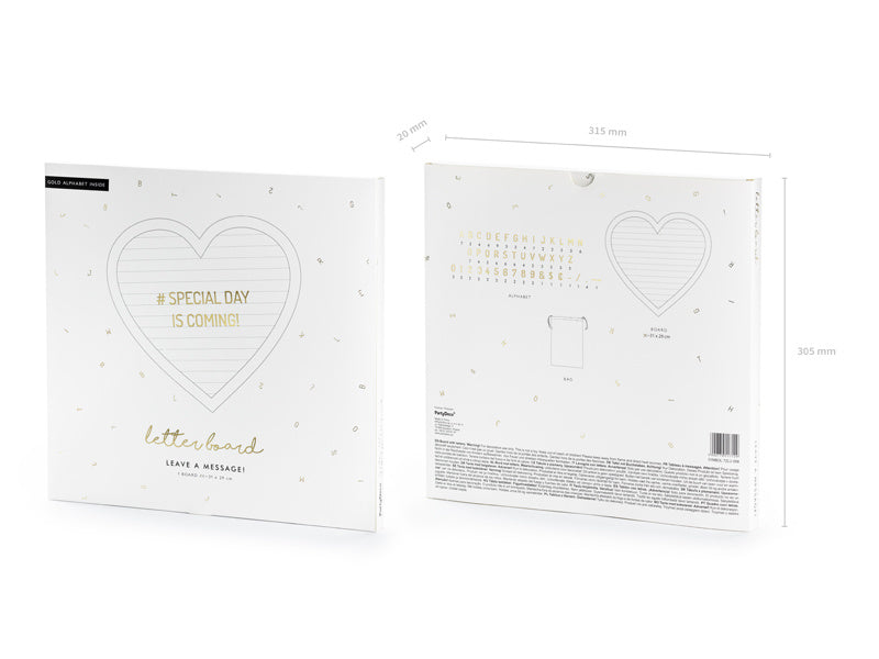 Cœur en carton blanc 31cm