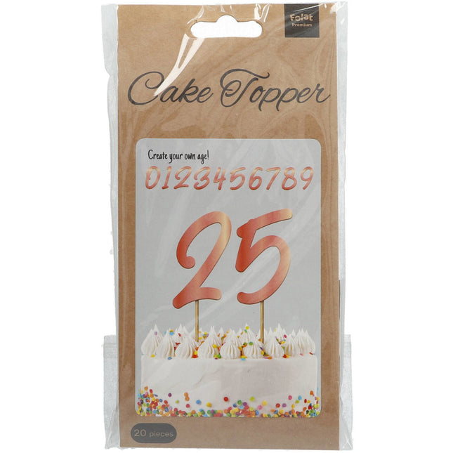 Figurines pour gâteaux Rose Gold 19cm 20pcs