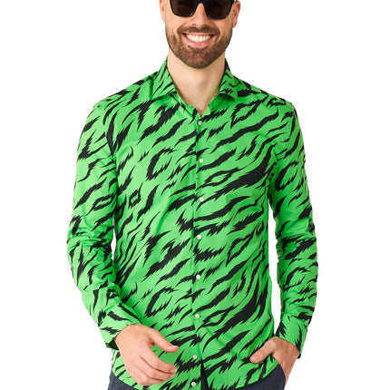 Chemise vert tigre Hommes <tc>OppoSuits</tc>