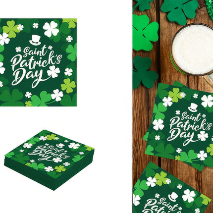 Serviettes de table St Patrick 33cm 12pcs