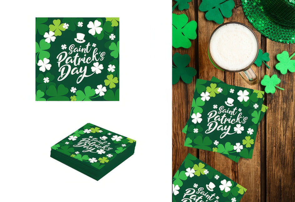 Serviettes de table St Patrick 33cm 12pcs