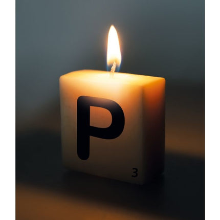 Lettre bougie P 4cm