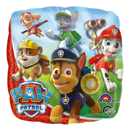 Ballon à l'hélium Paw Patrol Carré 43cm vide
