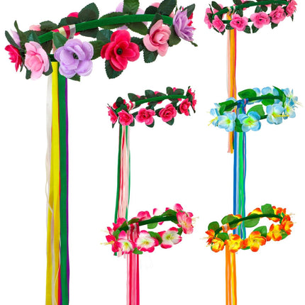 Bandeau à fleurs violet