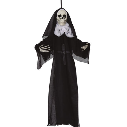 Squelette de nonne suspendu pour Halloween 50cm