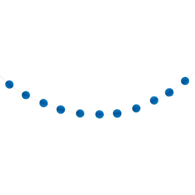 Guirlande nid d'abeille bleue 2.2m