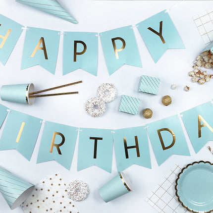 Bols à pop-corn vert menthe à rayures dorées 12.5cm 6pcs