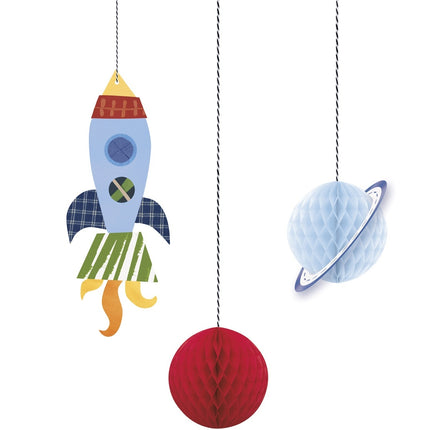 Décoration suspendue pour la fête de l'espace 3 pièces