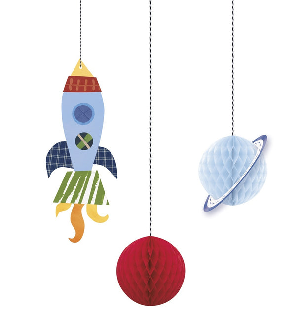 Décoration suspendue pour la fête de l'espace 3 pièces