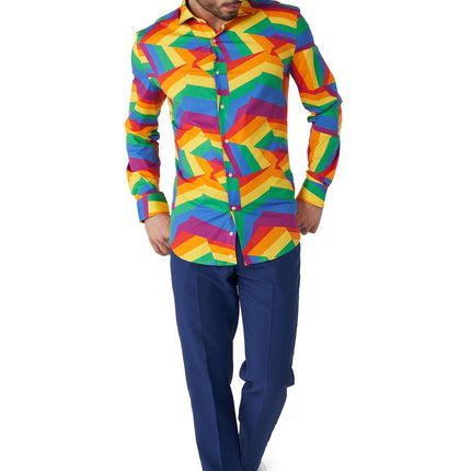 <tc>Zig</tc> Saw Rainbow Shirt Men <tc>OppoSuits</tc>
