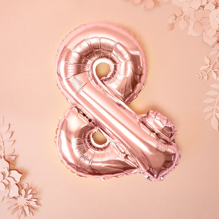 Ballon de baudruche Lettre & Or Rose Vide 35cm