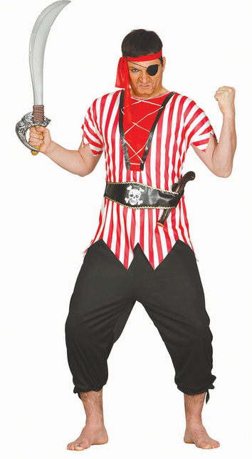 Costume de pirate Rouge Blanc Hommes