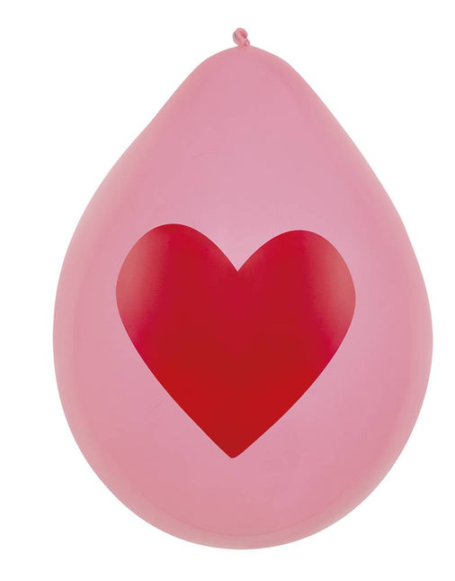 Ballons en forme de coeur 25cm 6pcs