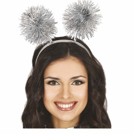 Globes en bandeau argenté