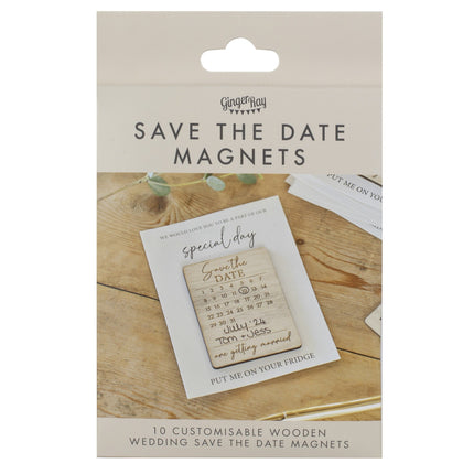 Invitations de mariage en bois 10pcs