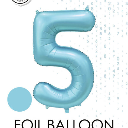 Ballon à figures bleu clair 5 ans Gloss 86cm