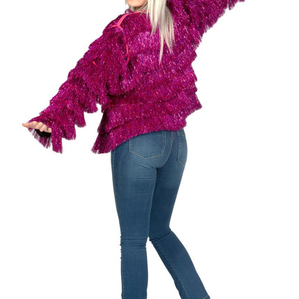 Veste à paillettes pour dames Fuchsia
