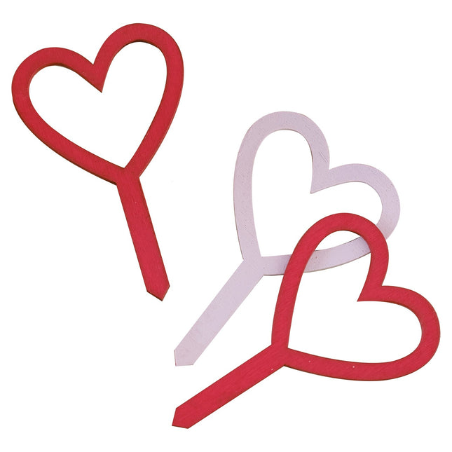 Bâtons de cocktail Coeurs 5cm 6pcs